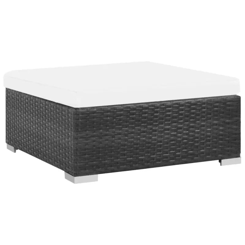 Poly rattan loungeset met gepoedercoat staal en diepe zitting - Tuinsets