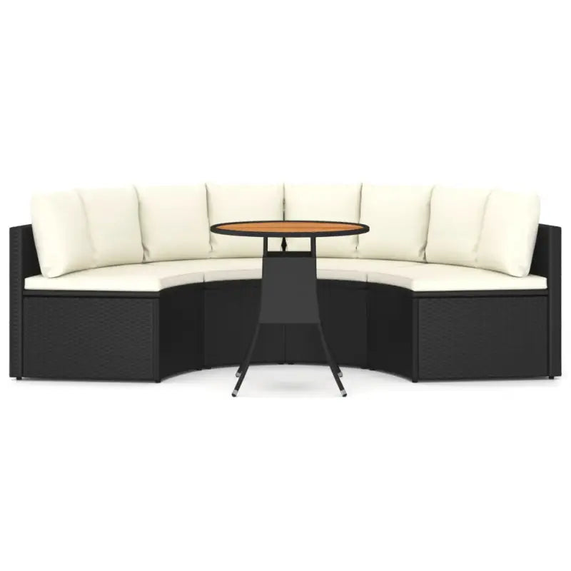 Poly rattan loungeset met gepoedercoat staal voor een ontspannen tuinhoek - Tuinsets