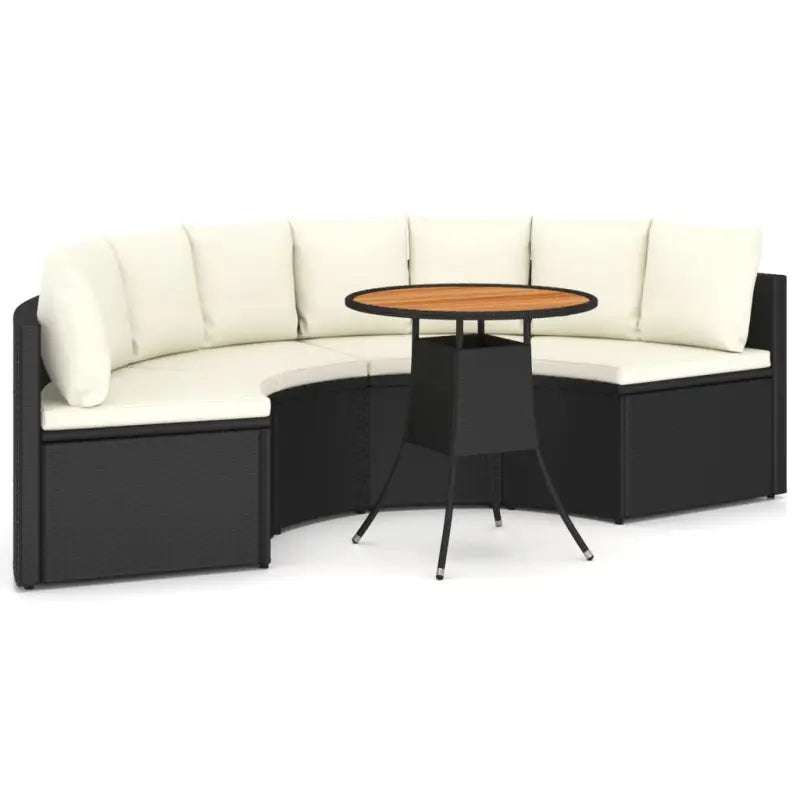 Poly rattan loungeset met gepoedercoat staal voor een ontspannen tuinhoek - Tuinsets