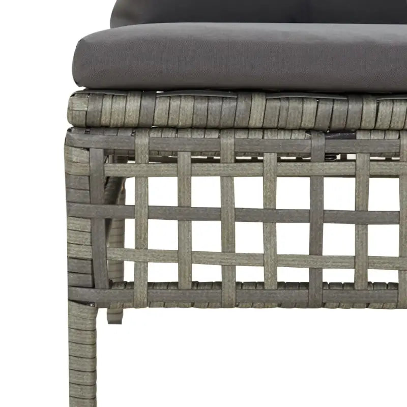 Poly rattan loungeset met rasterontwerp en comfortabele diepte zitting - Tuinsets