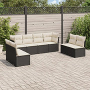 Poly Rattan Loungeset met waterdichte tas en gepoedercoat staal afmetingen - Tuinsets