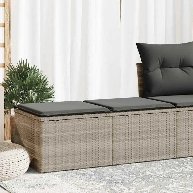 Poly Rattan Loungeset met Waterdichte Tas en Modulair Ontwerp - Lichtgrijs - Tuinsets