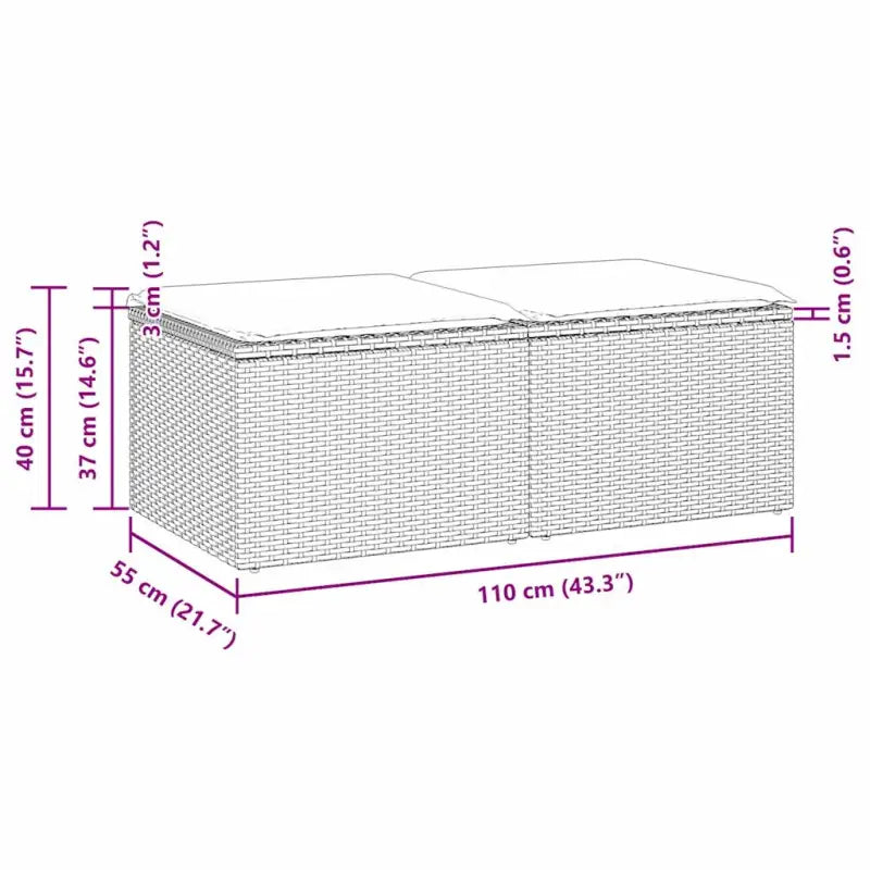 Poly Rattan Loungeset met Waterdichte Tas en Modulair Ontwerp - Tuinsets