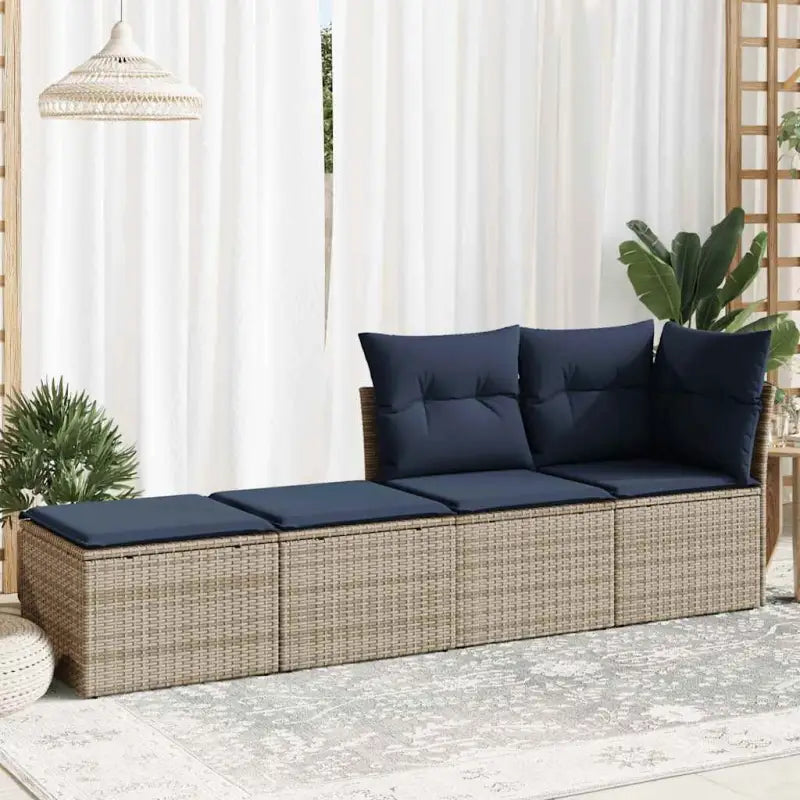 Poly Rattan Loungeset met Waterdichte Tas en Modulair Ontwerp - Tuinsets