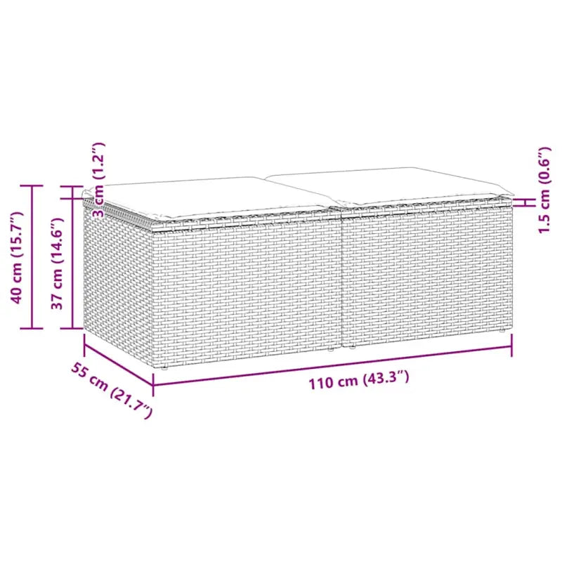 Poly Rattan Loungeset met Waterdichte Tas en Modulair Ontwerp - Tuinsets