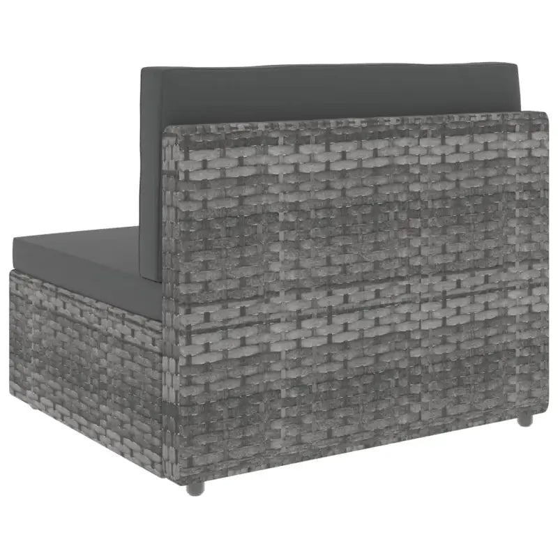 Poly Rattan Loungeset voor Tuin met Comfortabele Afmetingen Rugkussen - Tuinsets