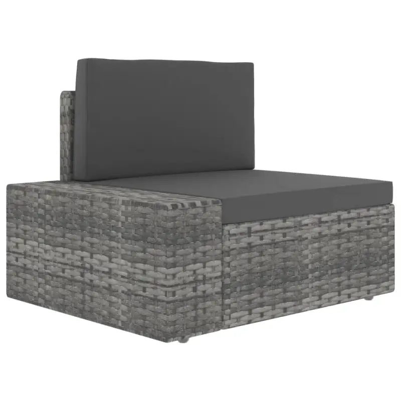 Poly Rattan Loungeset voor Tuin met Comfortabele Afmetingen Rugkussen - Tuinsets