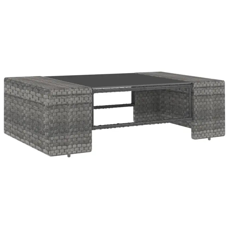 Poly Rattan Loungeset voor Tuin met Comfortabele Afmetingen Rugkussen - Tuinsets