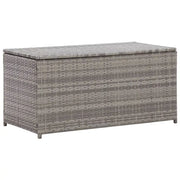 Poly Rattan Opbergbox met Gepoedercoat Stalen Frame voor Buiten - Opbergboxen voor buiten