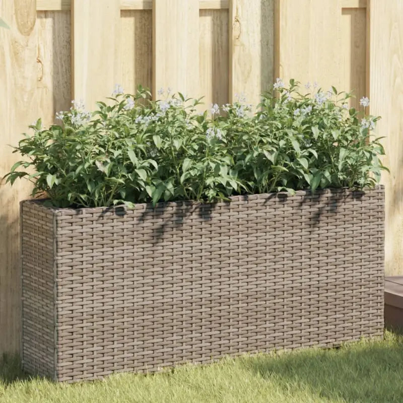 Poly rattan plantenbak met nonwoven zak voor tuin en balkon - Bloempotten & plantenbakken