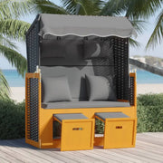Poly Rattan Strandstoel Biedt Comfortabele Zitervaring voor Strand en Tuin - Ligstoelen