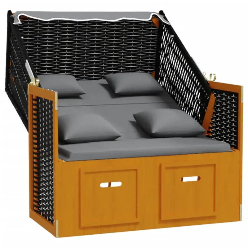 Poly Rattan Strandstoel Biedt Comfortabele Zitervaring voor Strand en Tuin - Ligstoelen
