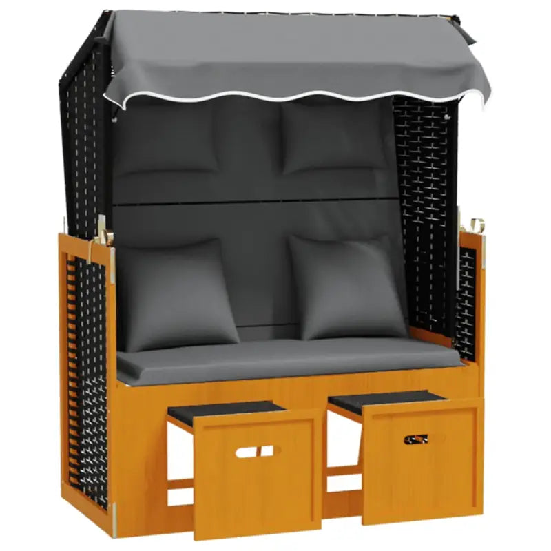 Poly Rattan Strandstoel Biedt Comfortabele Zitervaring voor Strand en Tuin - Ligstoelen