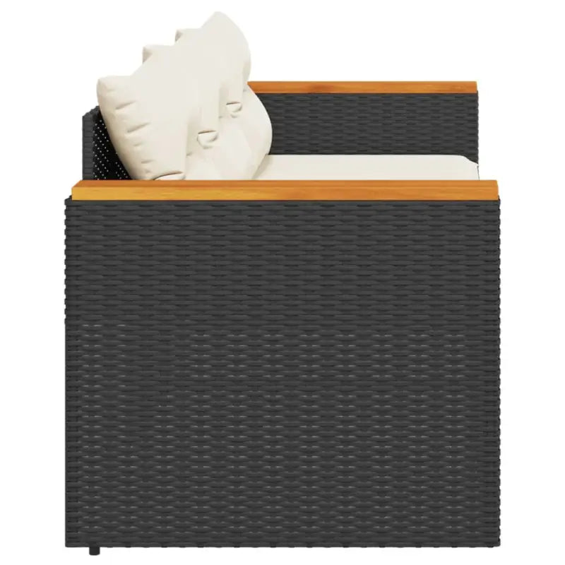 Poly rattan tuinbank met comfortabele zitervaring en wasbare hoes - Loungebanken