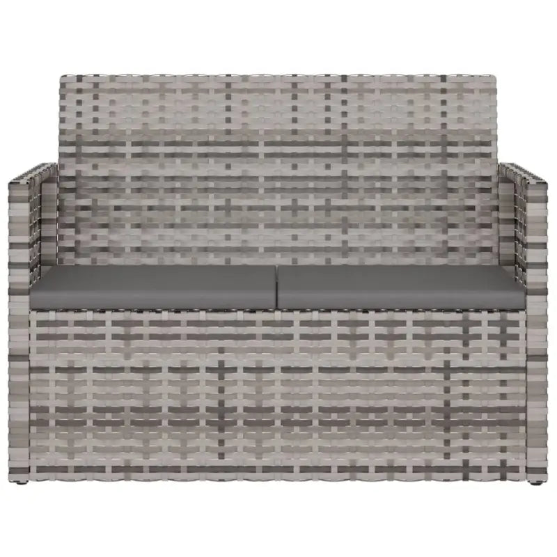 Poly Rattan Tuinbank met Kussens voor in de Tuin of Terras - Tuinbanken