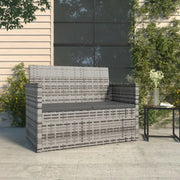 Poly Rattan Tuinbank met Kussens voor in de Tuin of Terras - Tuinbanken