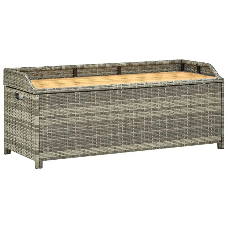 Poly rattan tuinbank met opbergbakje voor andere spullen en waterdichte tas - Grijs / 120 x 50 x 50 cm / 1 - Tuinbanken