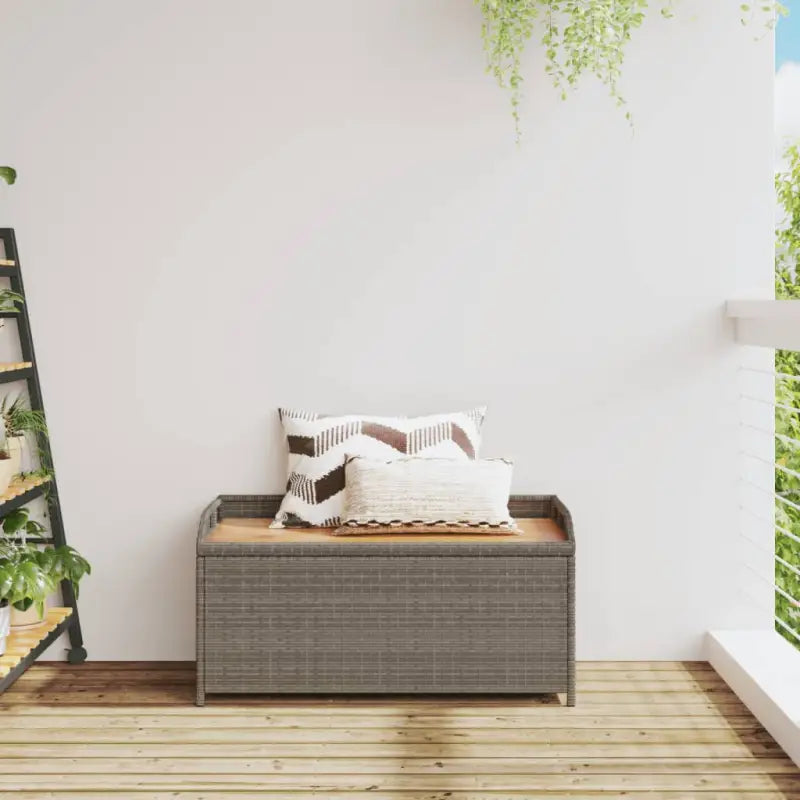 Poly rattan tuinbank met opbergbakje voor andere spullen en waterdichte tas - Tuinbanken