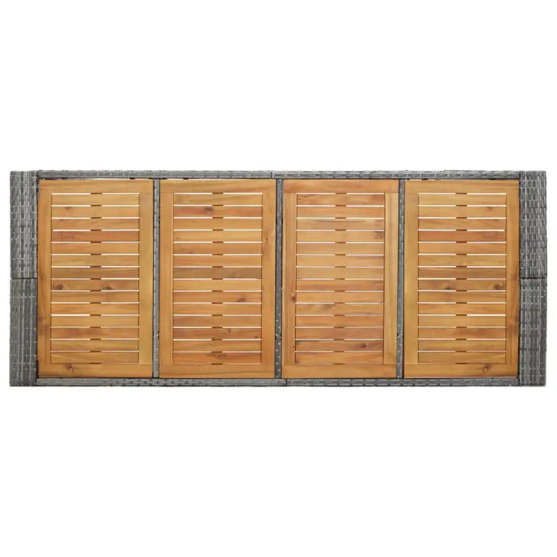 Poly Rattan Tuinbarset met Massief Acaciahout voor buitengebruik - Tuinsets