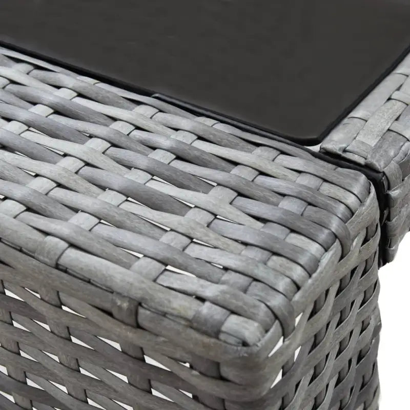 Poly Rattan Tuinbarset met Mat Veiligheidsglas for een elegante tuinruimte - Tuinsets