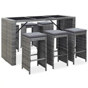 Poly Rattan Tuinbarset met Mat Veiligheidsglas for een elegante tuinruimte - Tuinsets