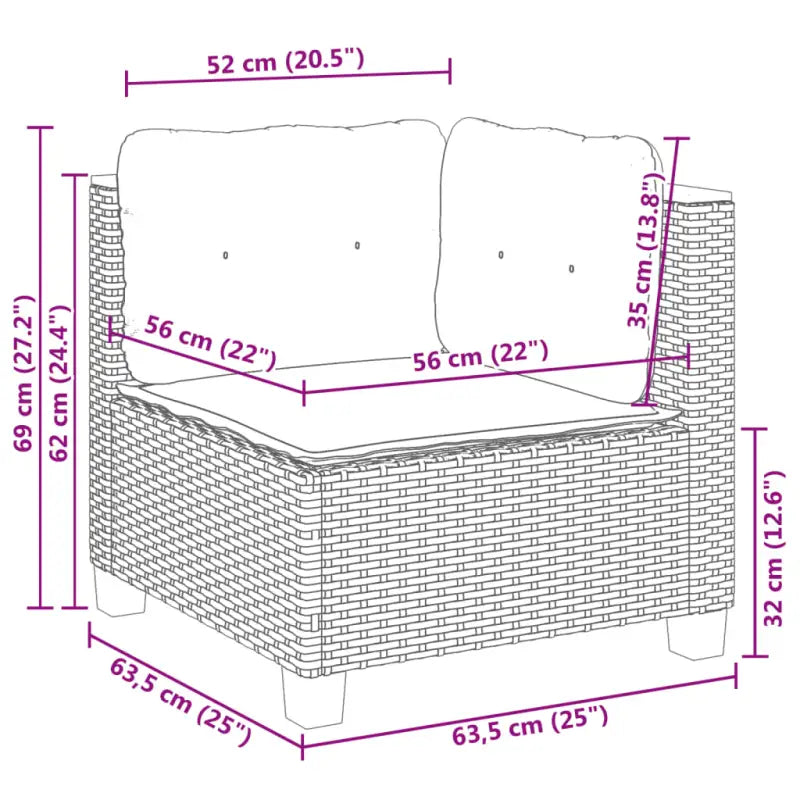 Poly rattan tuininset met natuurlijke olieafwerking en comfortabele zitervaring - Tuinsets