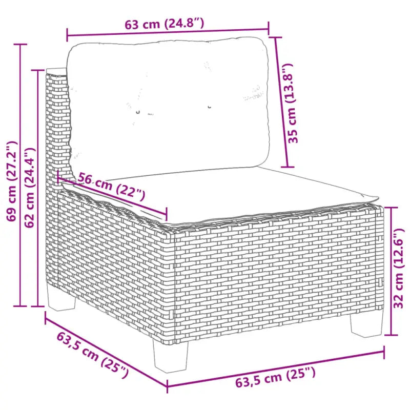 Poly rattan tuininset met natuurlijke olieafwerking en comfortabele zitervaring - Tuinsets