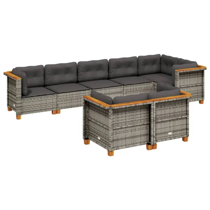 Poly rattan tuininset met natuurlijke olieafwerking en comfortabele zitervaring - Tuinsets