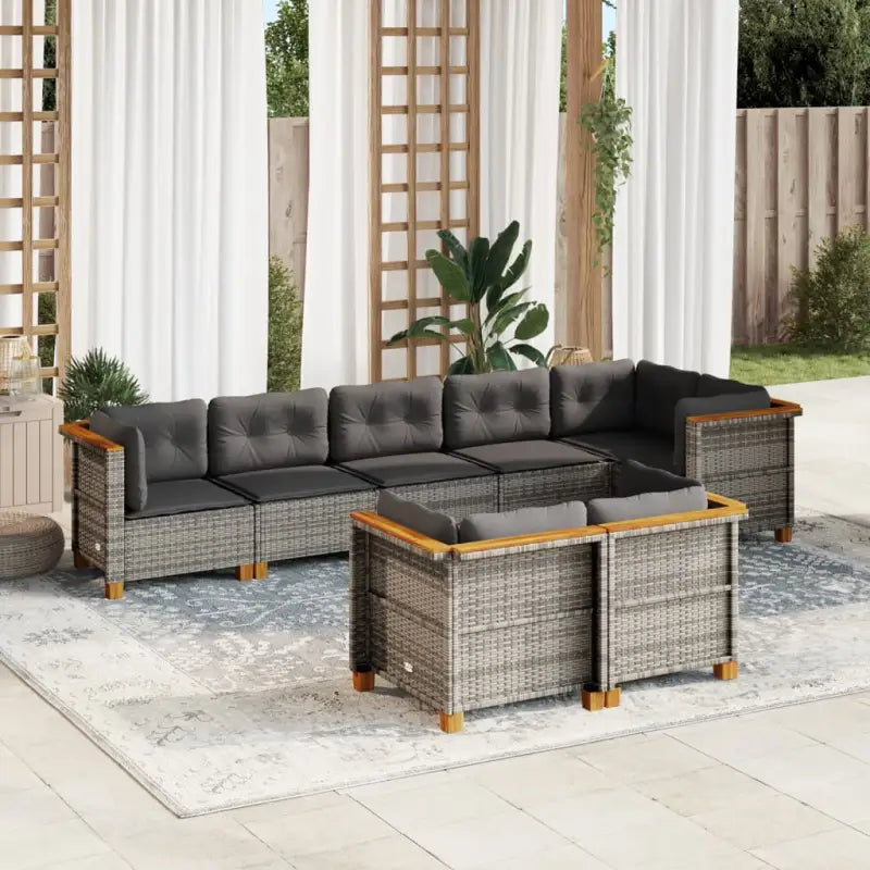 Poly rattan tuininset met natuurlijke olieafwerking en comfortabele zitervaring - Tuinsets