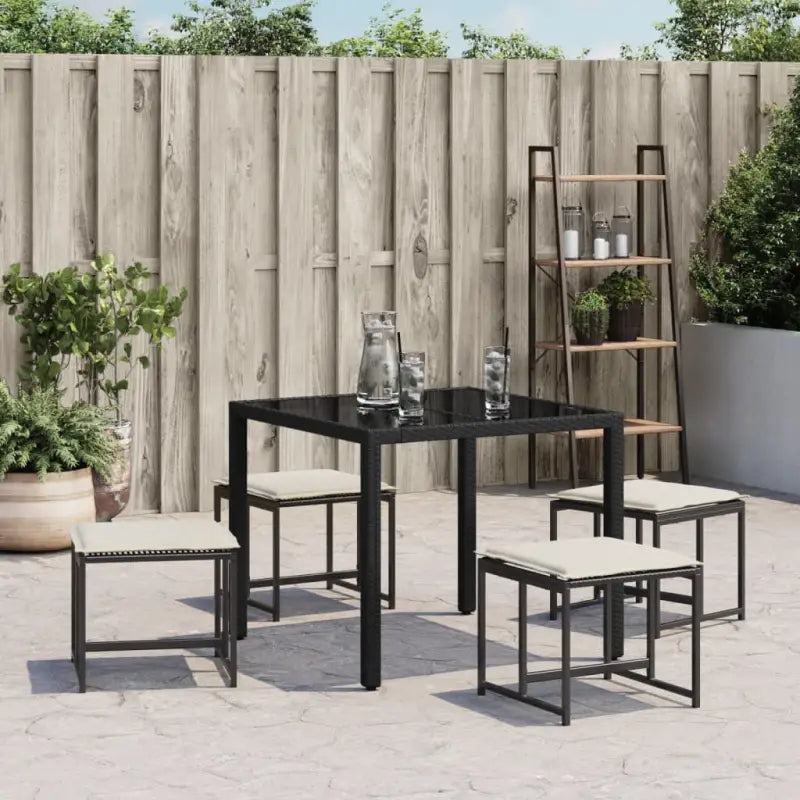 Poly rattan tuinkrukken voor een comfortabele zitervaring met wasbare hoes - Tuinpoefs