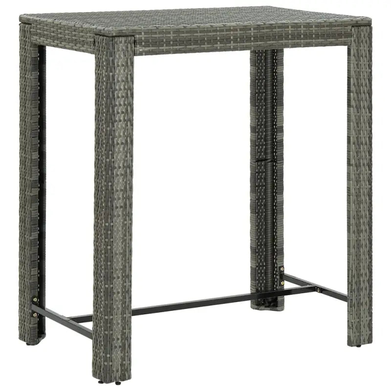Poly rattan tuinset met aangename uitstraling en gepoedercoat staal - Grijs - Tuinsets