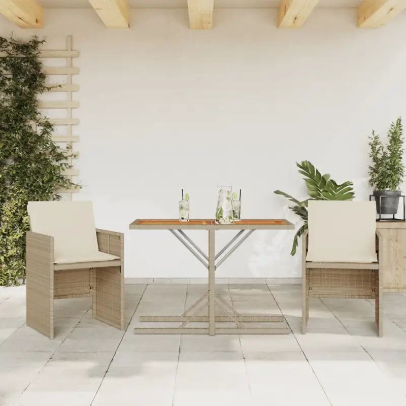 Poly rattan tuinset met comfortabele zitervaring en wasbare hoes - Tuinsets