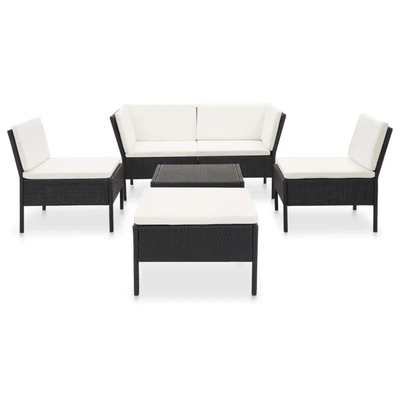 Poly rattan tuinset met levering bevat en brede zitting voor gezellige lounges - Tuinsets