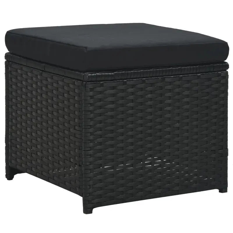 Poly Rattan Tuinset met opbergbare hoekbanken en voetensteunen - Tuinsets