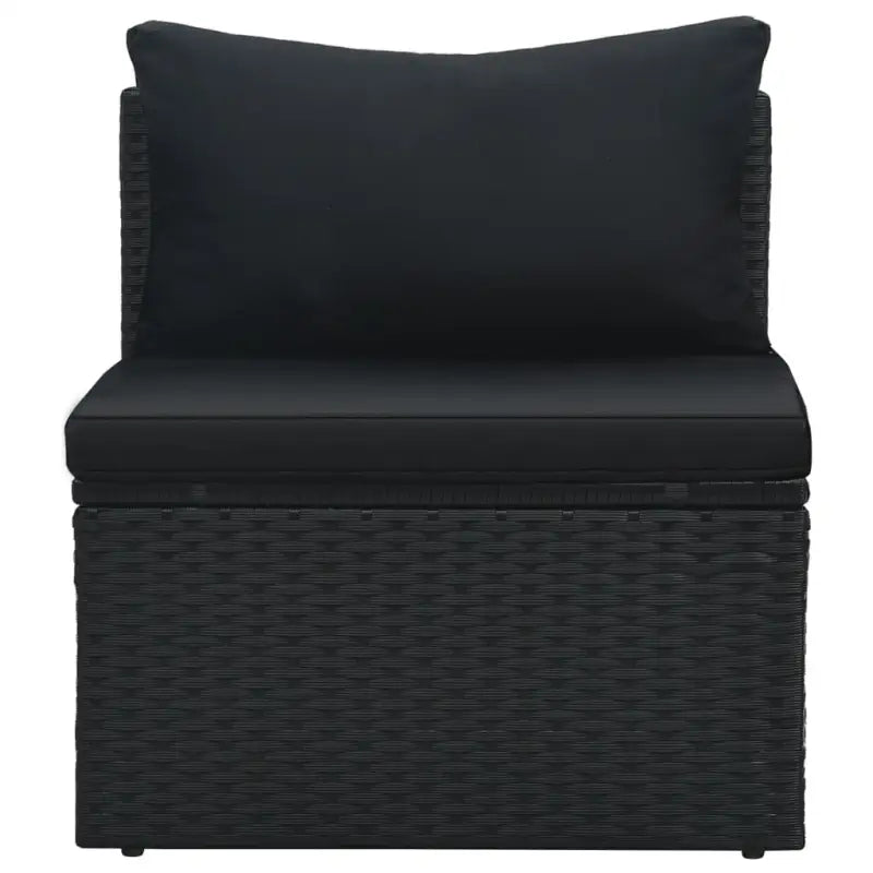Poly Rattan Tuinset met opbergbare hoekbanken en voetensteunen - Tuinsets