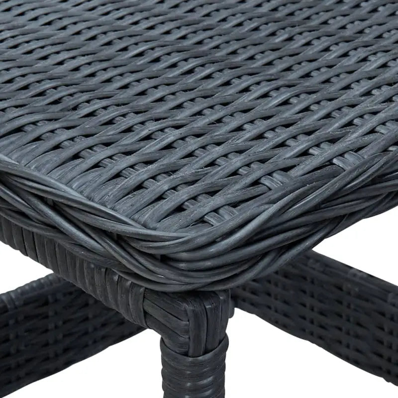 Poly rattan tuinset met verstelbare stoelen en mooie afmetingen - Donkergrijs - Tuinsets