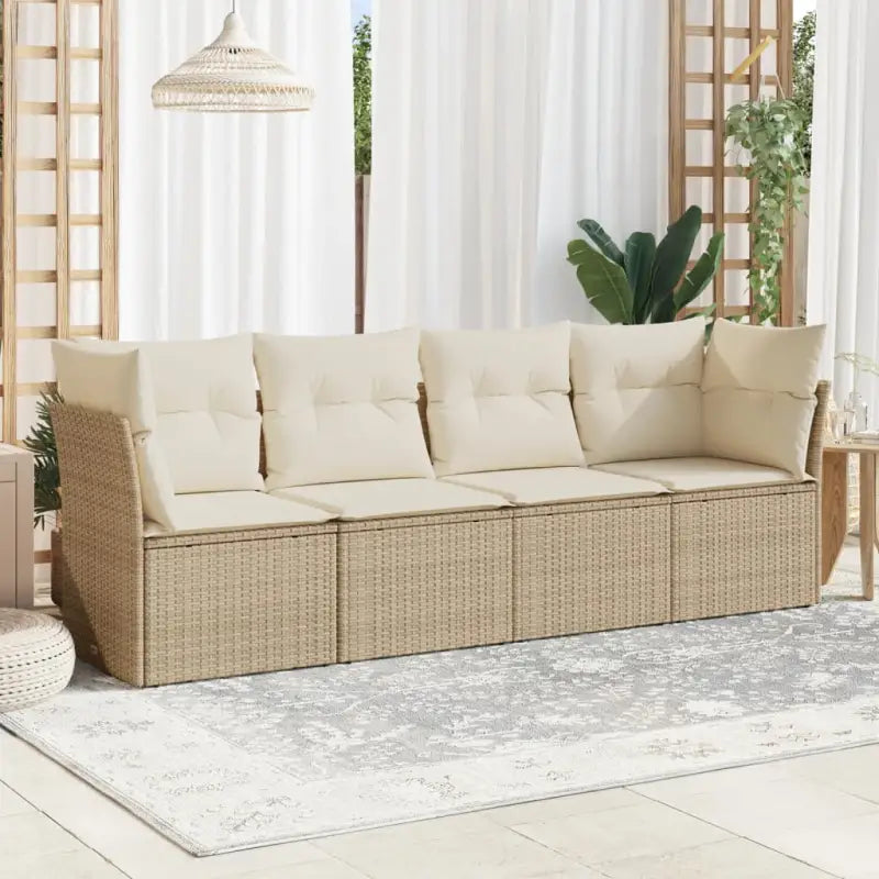 Poly Rattan Tuinset met Waterdichte Tas en Gepoedercoat Staal - Tuinsets
