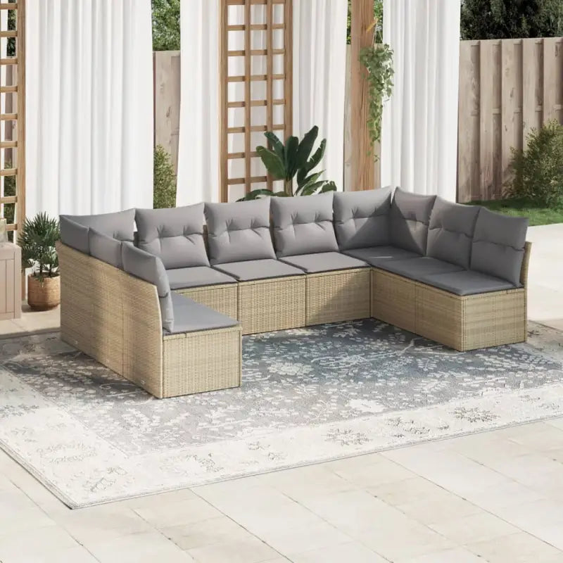Poly Rattan Tuinset met Waterdichte Tas en Gepoedercoat Staal - Tuinsets