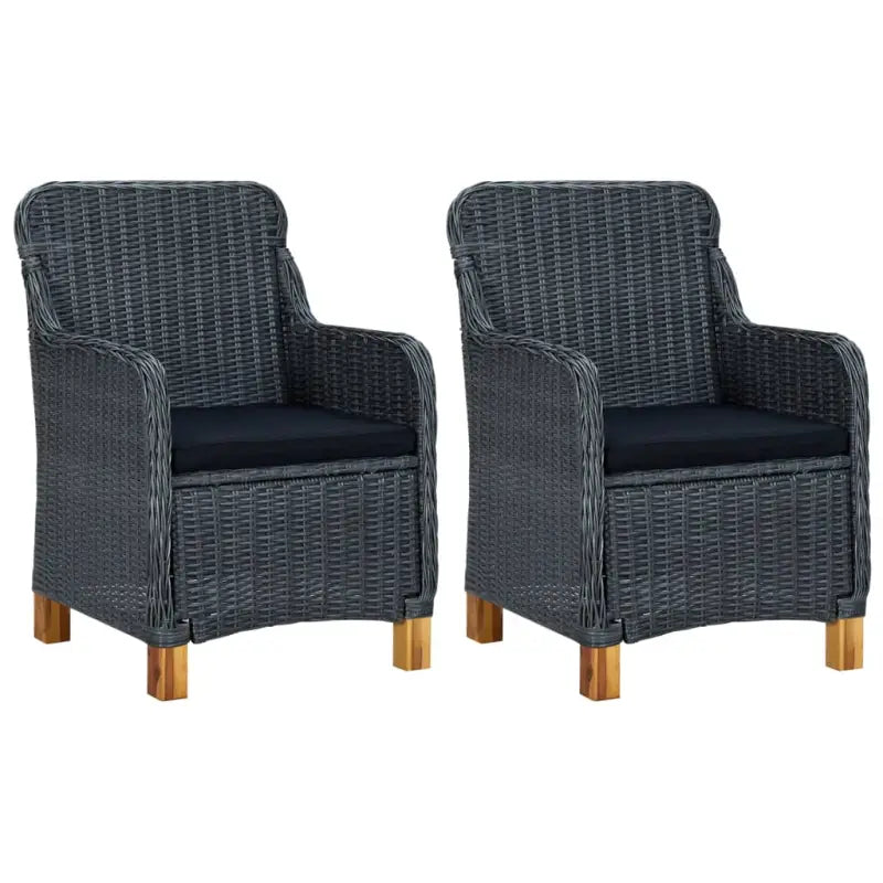 Poly Rattan Tuinset voor buiten met comfortabele stoelen en tafel - Tuinsets