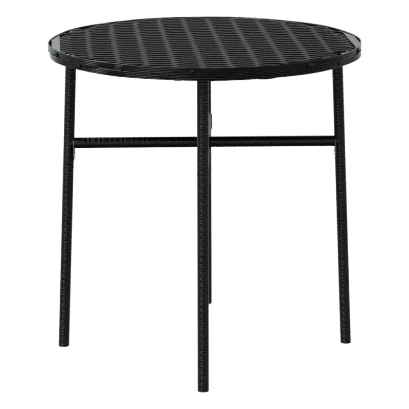 Poly Rattan Tuinset voor comfortabel buiten eten of ontspannen - Zwart - Tuinsets