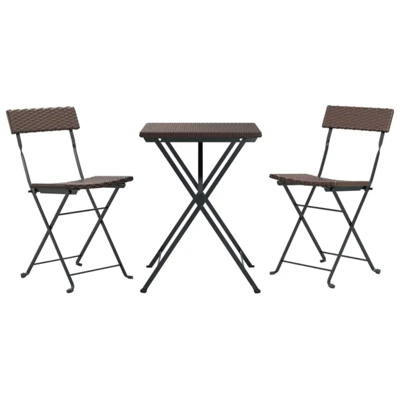 Poly Rattan Tuinset voor Diner en Ontspanning in de Tuin of Op Balkon - Tuinsets