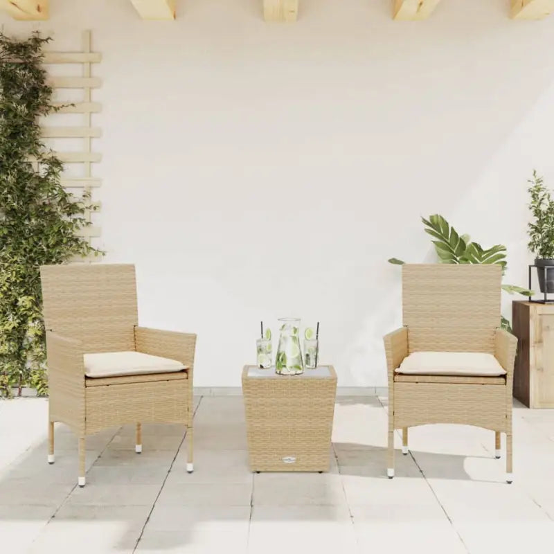 Poly rattan tuinset voor een comfortabele zitervaring en gemakkelijke schoonmaak - Tuinsets