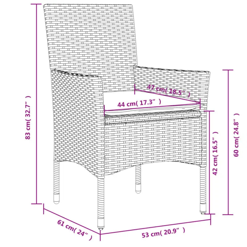 Poly rattan tuinset voor een comfortabele zitervaring en gemakkelijke schoonmaak - Tuinsets