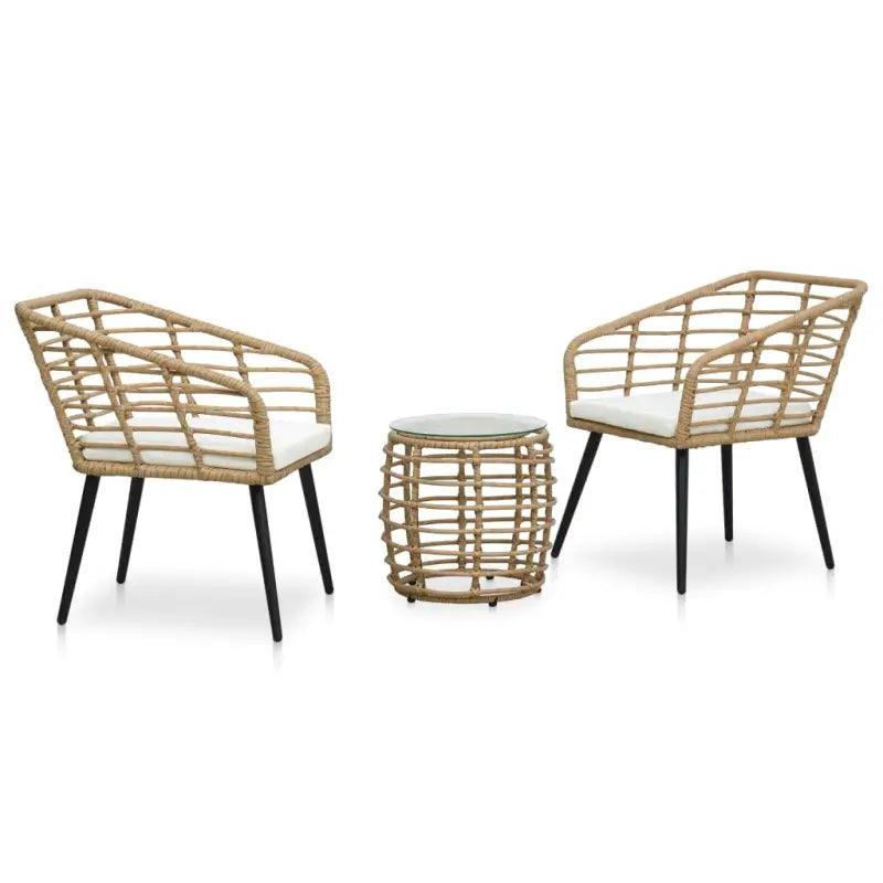 Poly Rattan Tuinset voor een rustieke buitenruimte - Eiken - Tuinsets