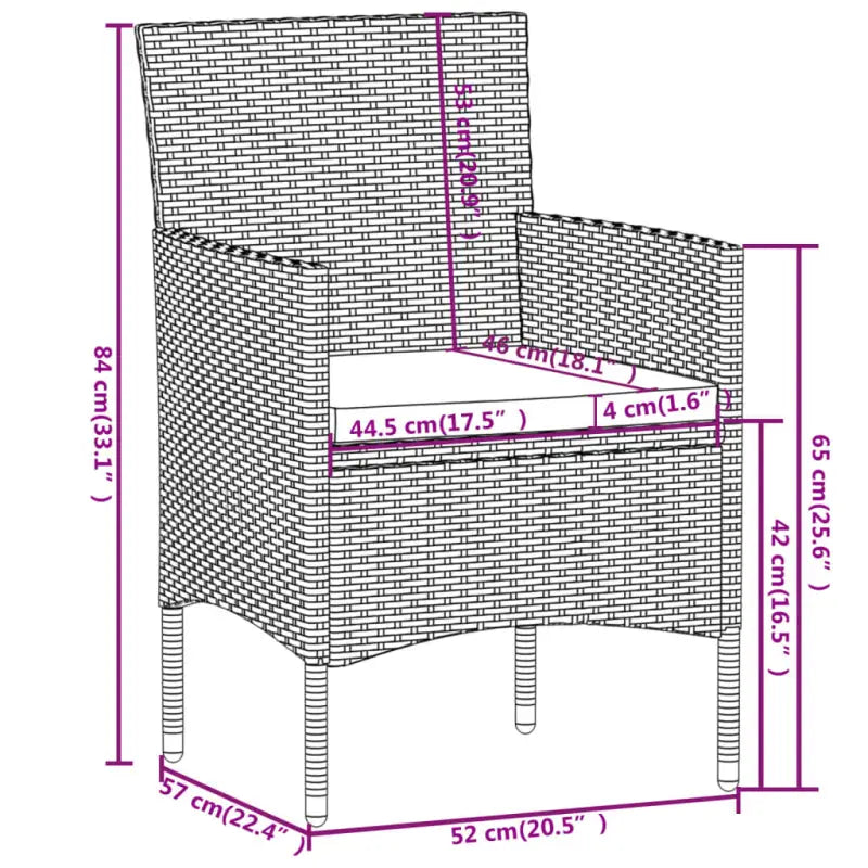 Poly rattan tuinset voor gezellige buitenmaaltijden en ontspannen plekken - Tuinsets