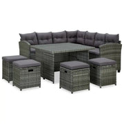 Poly Rattan Tuinset voor Ontspanning en Samenzijn in de Buitenruimte - Tuinsets