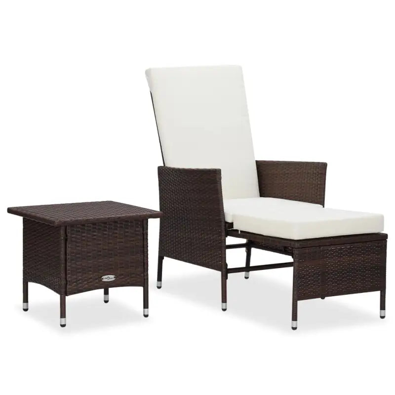 Poly Rattan Tuinset voor Relaxen op je Terras of in de Tuin - Bruin - Tuinsets