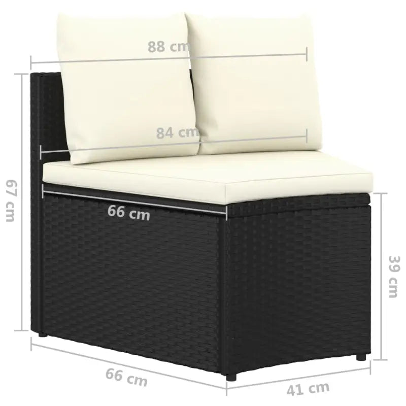 Poly Rattan Tuinsets voor een Comfortabele Loungehoek - Zwart - Tuinsets