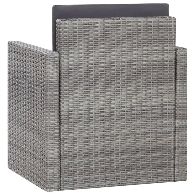 Poly rattan Tuinstoelen met moderne elegante uitstraling - Grijs / 1 - Tuinstoelen