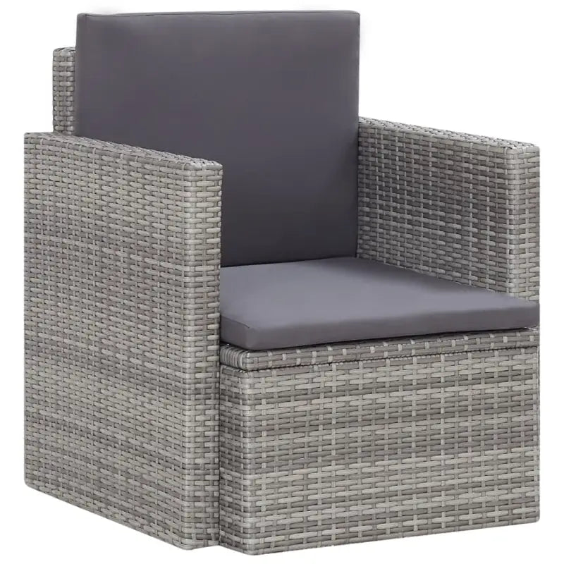 Poly rattan Tuinstoelen met moderne elegante uitstraling - Grijs / 1 - Tuinstoelen